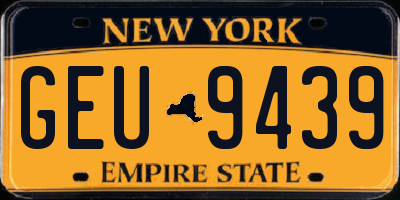 NY license plate GEU9439