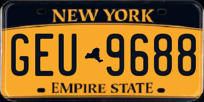 NY license plate GEU9688