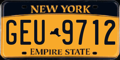 NY license plate GEU9712