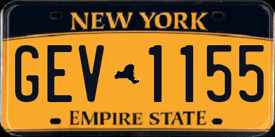 NY license plate GEV1155