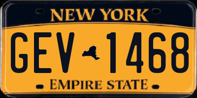 NY license plate GEV1468