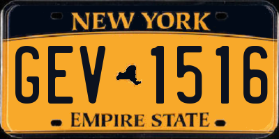 NY license plate GEV1516