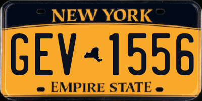 NY license plate GEV1556