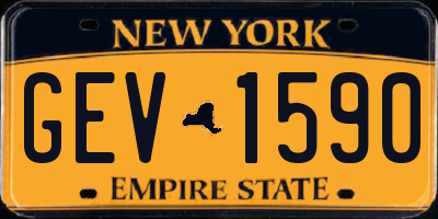 NY license plate GEV1590