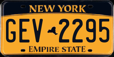 NY license plate GEV2295