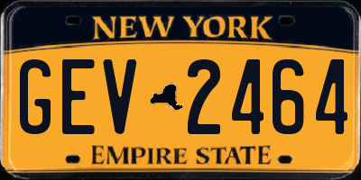NY license plate GEV2464