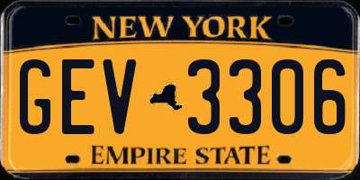 NY license plate GEV3306
