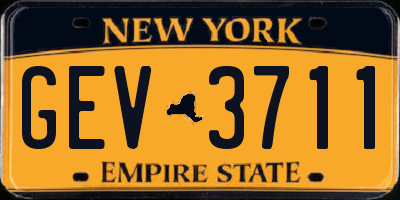 NY license plate GEV3711