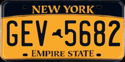 NY license plate GEV5682