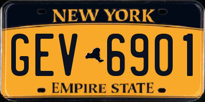NY license plate GEV6901