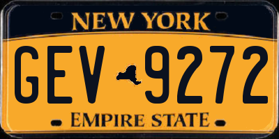 NY license plate GEV9272