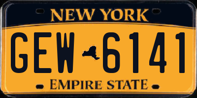 NY license plate GEW6141
