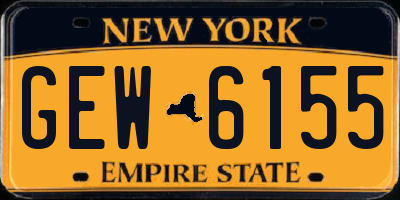 NY license plate GEW6155