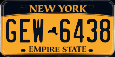 NY license plate GEW6438