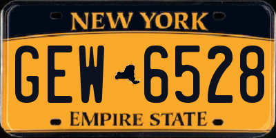 NY license plate GEW6528