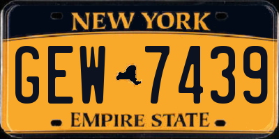 NY license plate GEW7439