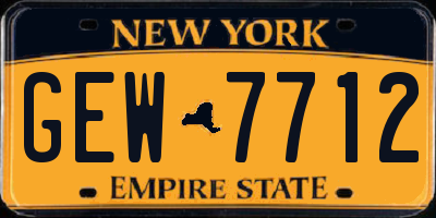 NY license plate GEW7712