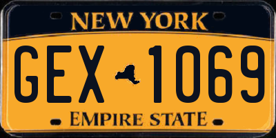 NY license plate GEX1069