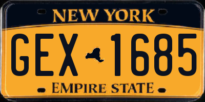NY license plate GEX1685