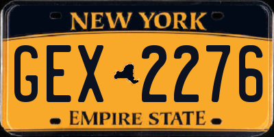 NY license plate GEX2276