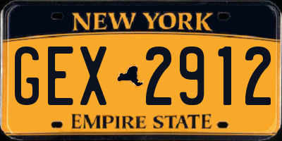 NY license plate GEX2912