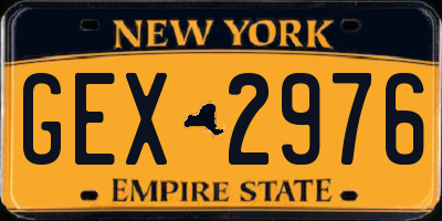 NY license plate GEX2976