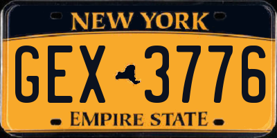 NY license plate GEX3776