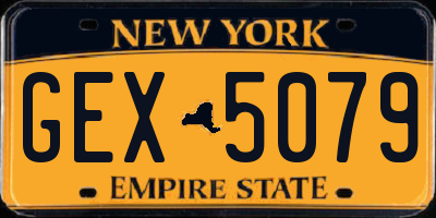 NY license plate GEX5079