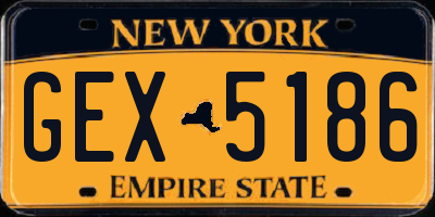 NY license plate GEX5186