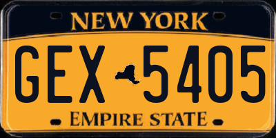 NY license plate GEX5405