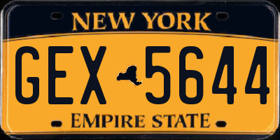 NY license plate GEX5644