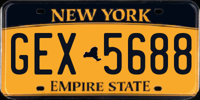 NY license plate GEX5688