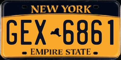 NY license plate GEX6861