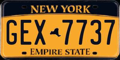 NY license plate GEX7737