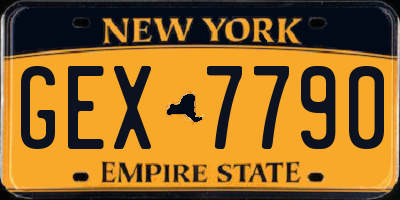 NY license plate GEX7790