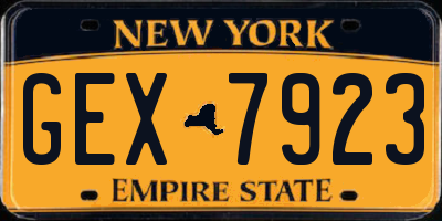 NY license plate GEX7923