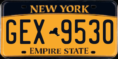 NY license plate GEX9530
