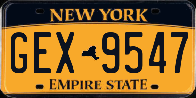 NY license plate GEX9547