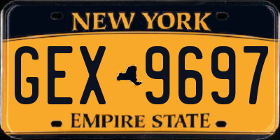 NY license plate GEX9697