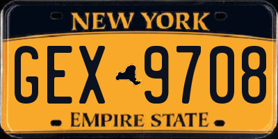 NY license plate GEX9708