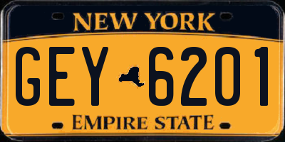 NY license plate GEY6201
