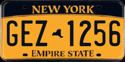 NY license plate GEZ1256