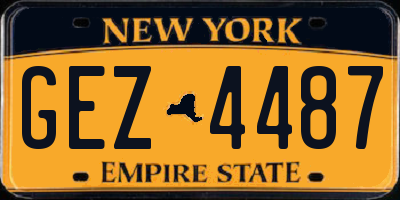 NY license plate GEZ4487