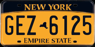 NY license plate GEZ6125