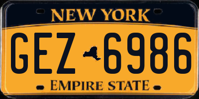 NY license plate GEZ6986