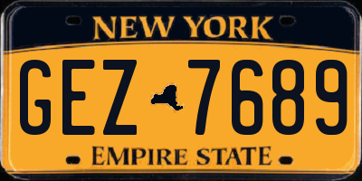 NY license plate GEZ7689