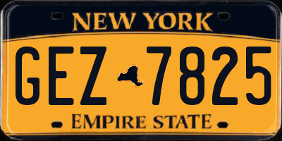 NY license plate GEZ7825