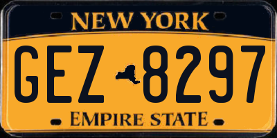 NY license plate GEZ8297