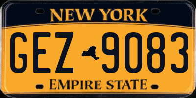 NY license plate GEZ9083