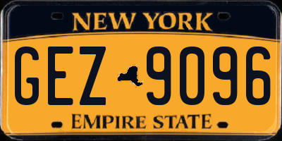 NY license plate GEZ9096